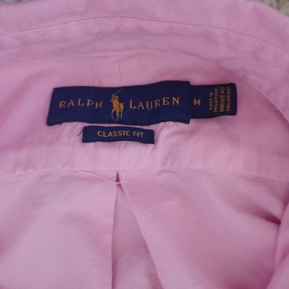 Polo Ralph Lauren Men’s Classic Fit Pink Oxford Shirt M – Long Sleeve - Picture 3 of 7